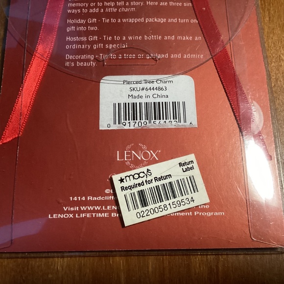 Lenox Charms Pierced Tree Charm New with tag - Picture 8 of 10